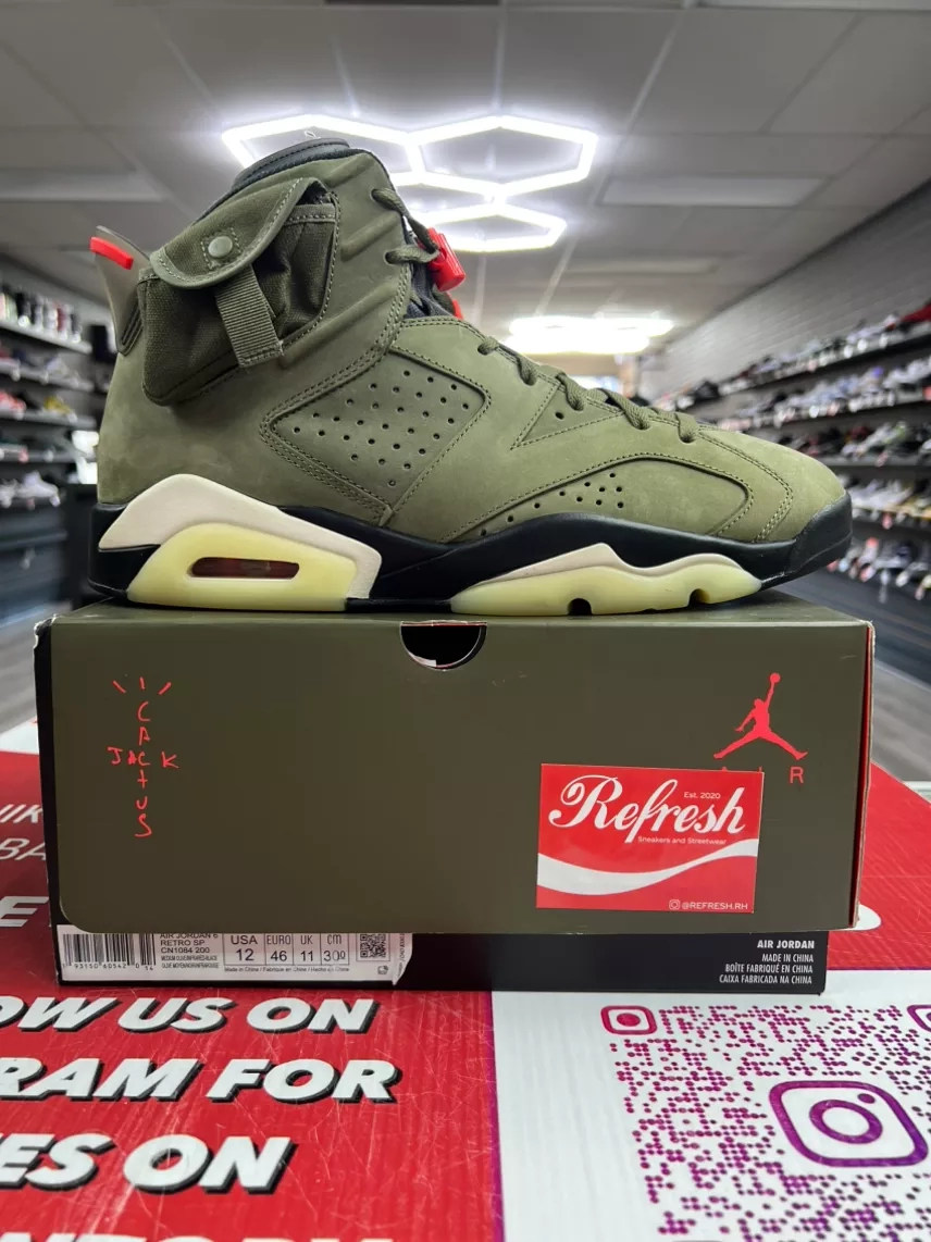 Air Jordan 6 Travis Scott Olive Size 12