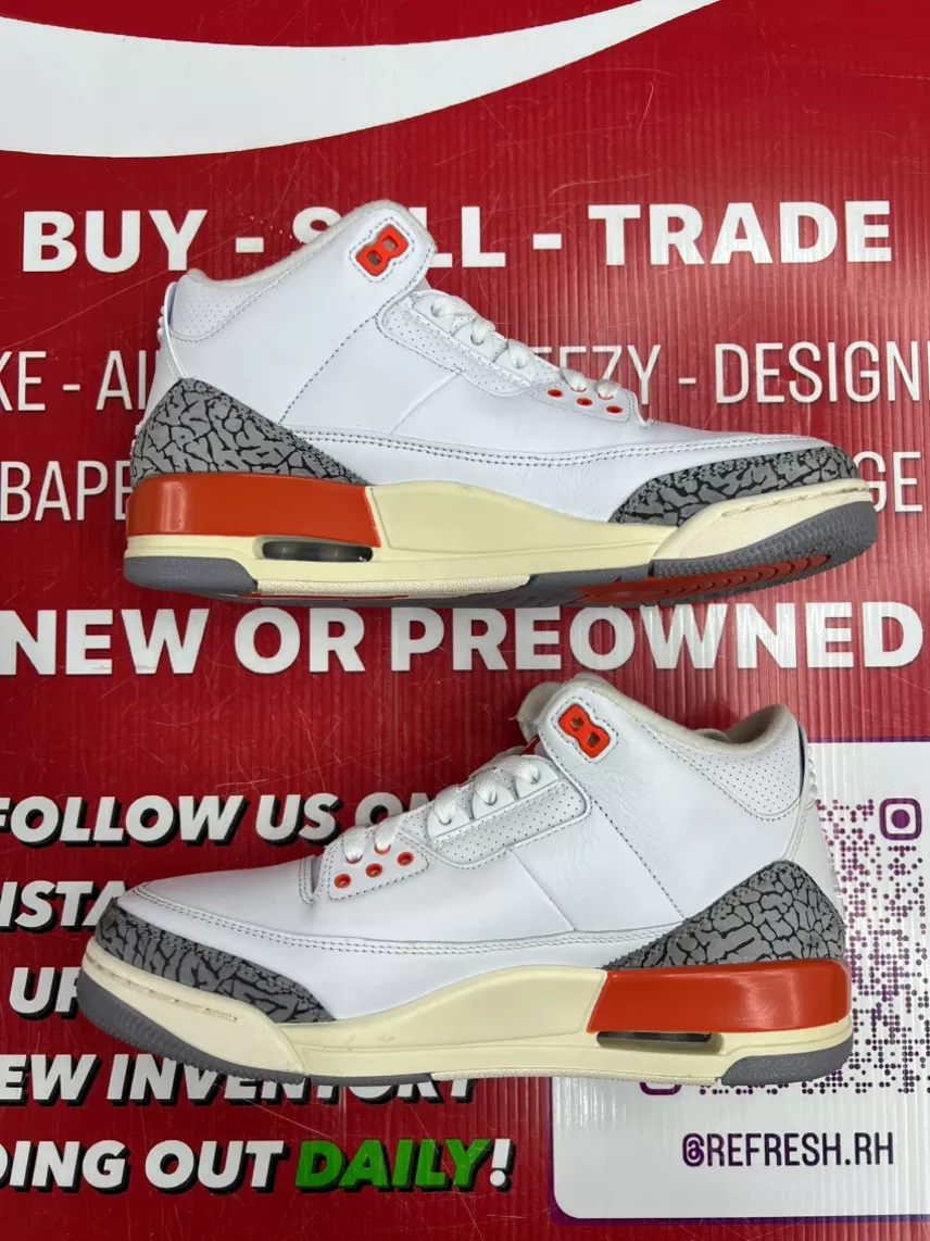 Air Jordan 3 Georgia Peach Size 10.5w/9y