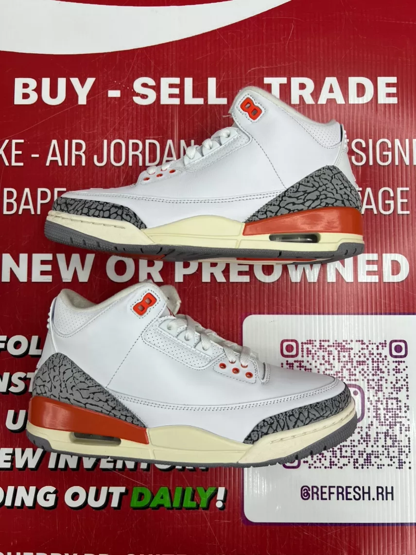 Air Jordan 3 Georgia Peach Size 10.5w/9y