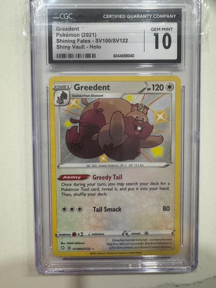 Greedent SV100/SV122 Holo Rare Pokemon Card