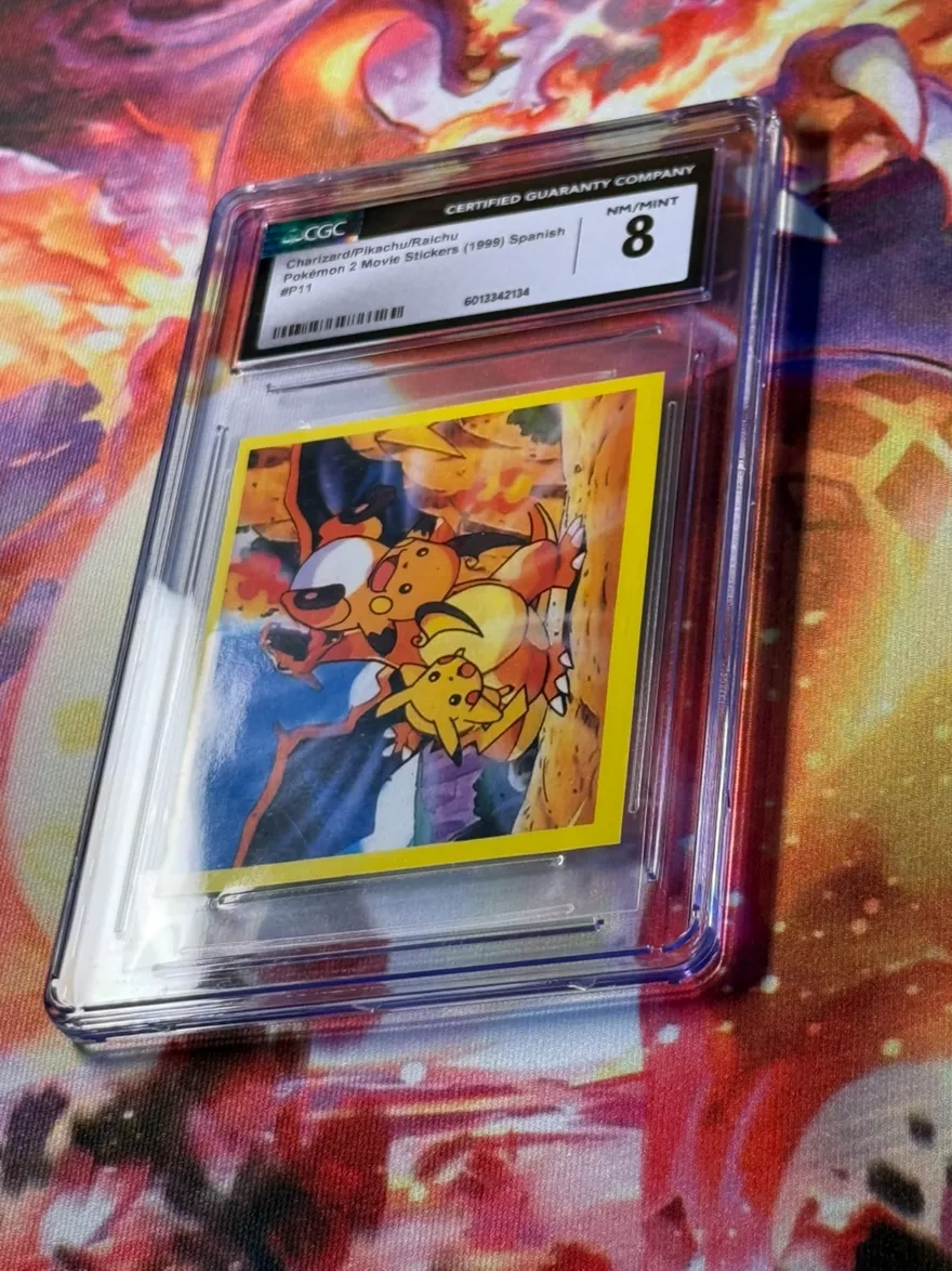 CGC 8 Pokemon 2 Movie Sticker - Charizard/Pikachu/Raichu