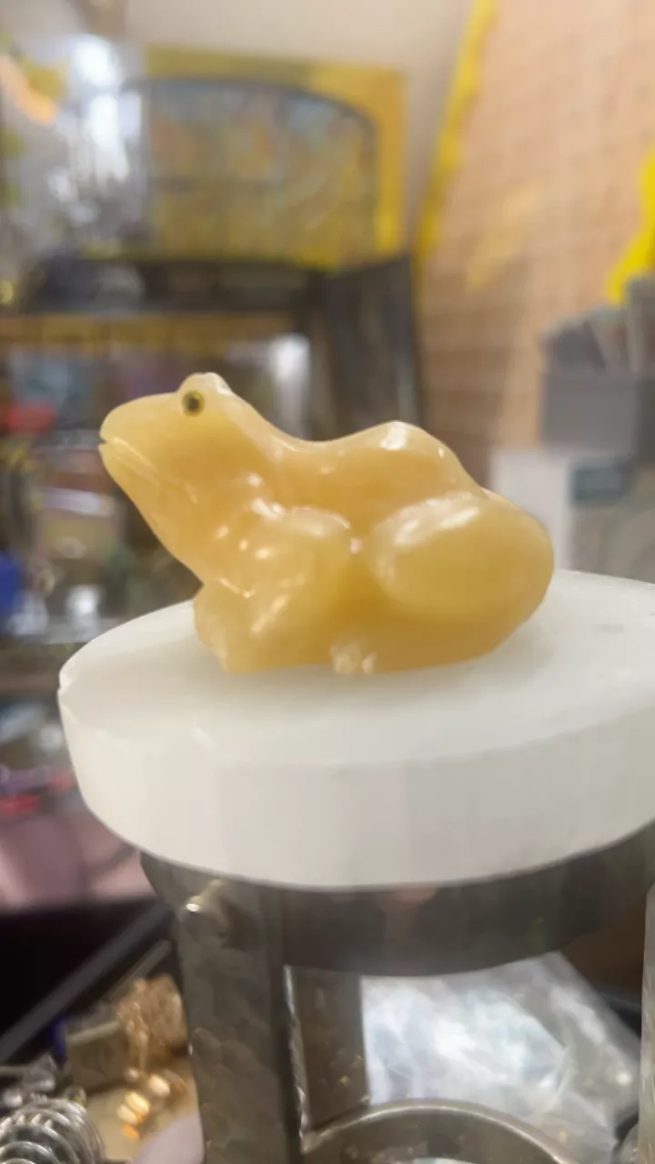 Crystal Frog Figurine