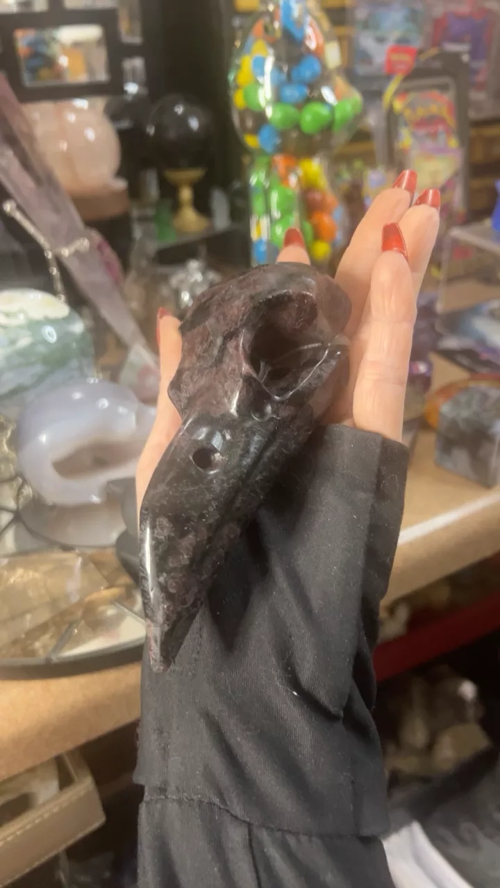 Crystal Raven Skull