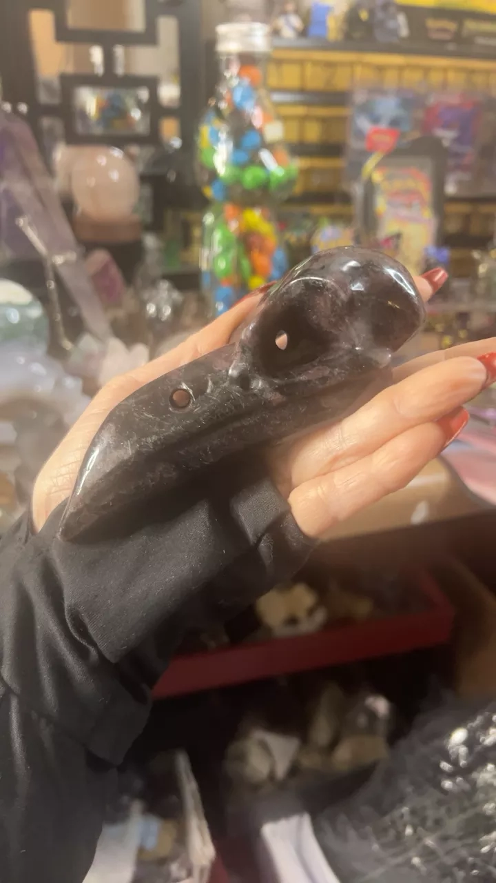 Crystal Raven Skull