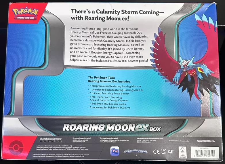 Pokemon TCG Roaring Moon ex Box