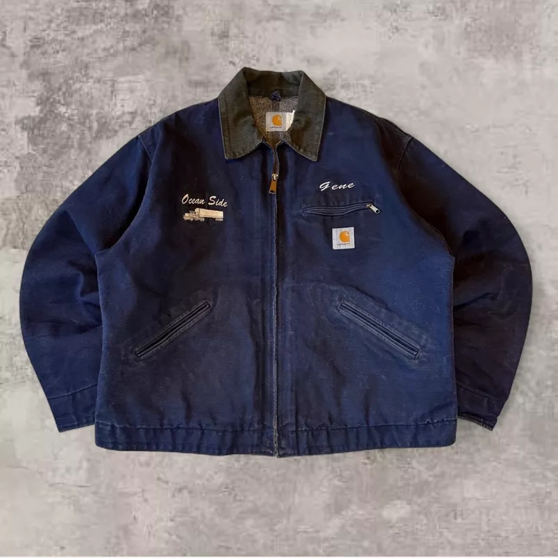 Vintage Carhartt navy blue Detroit Workwear Jacket