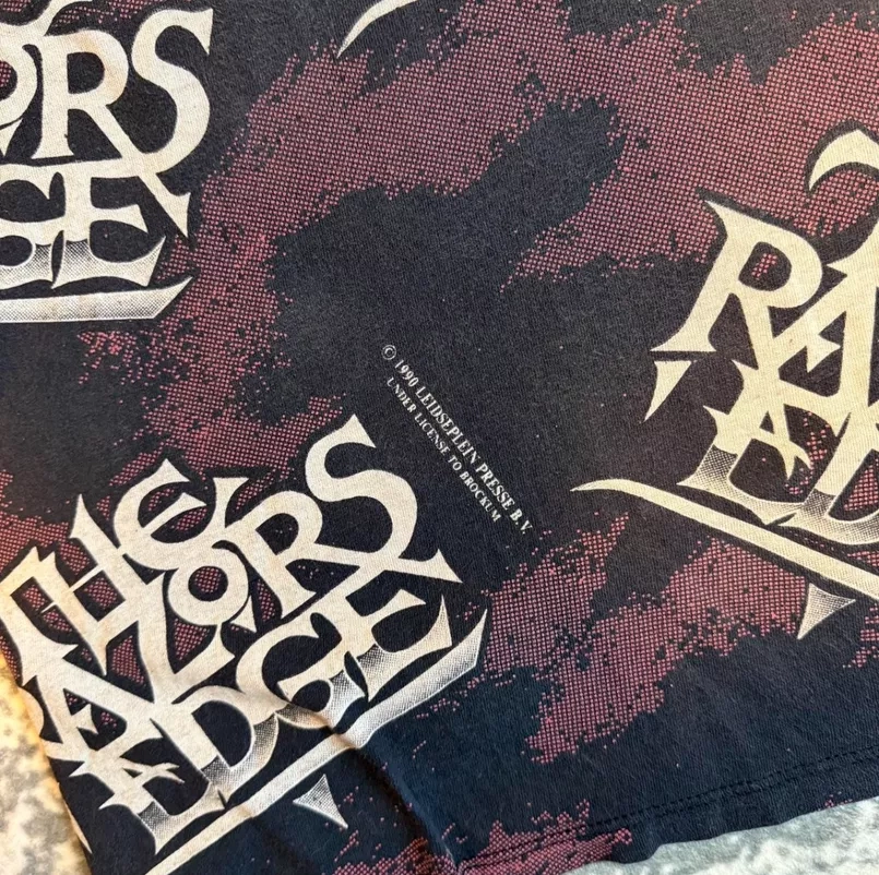 1990 aop AC/DC Razors Edge Band Tee