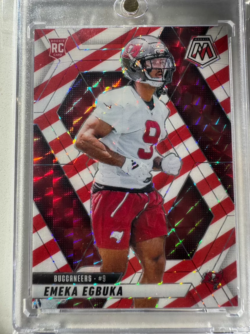 Emeka Egbuka #376 Mosaic RC Candy cane teeth