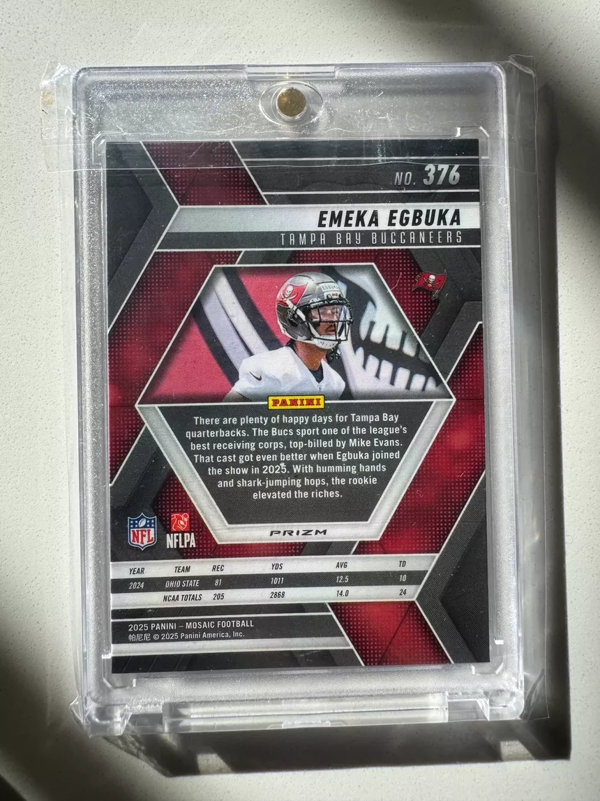 Emeka Egbuka #376 Mosaic RC Candy cane teeth