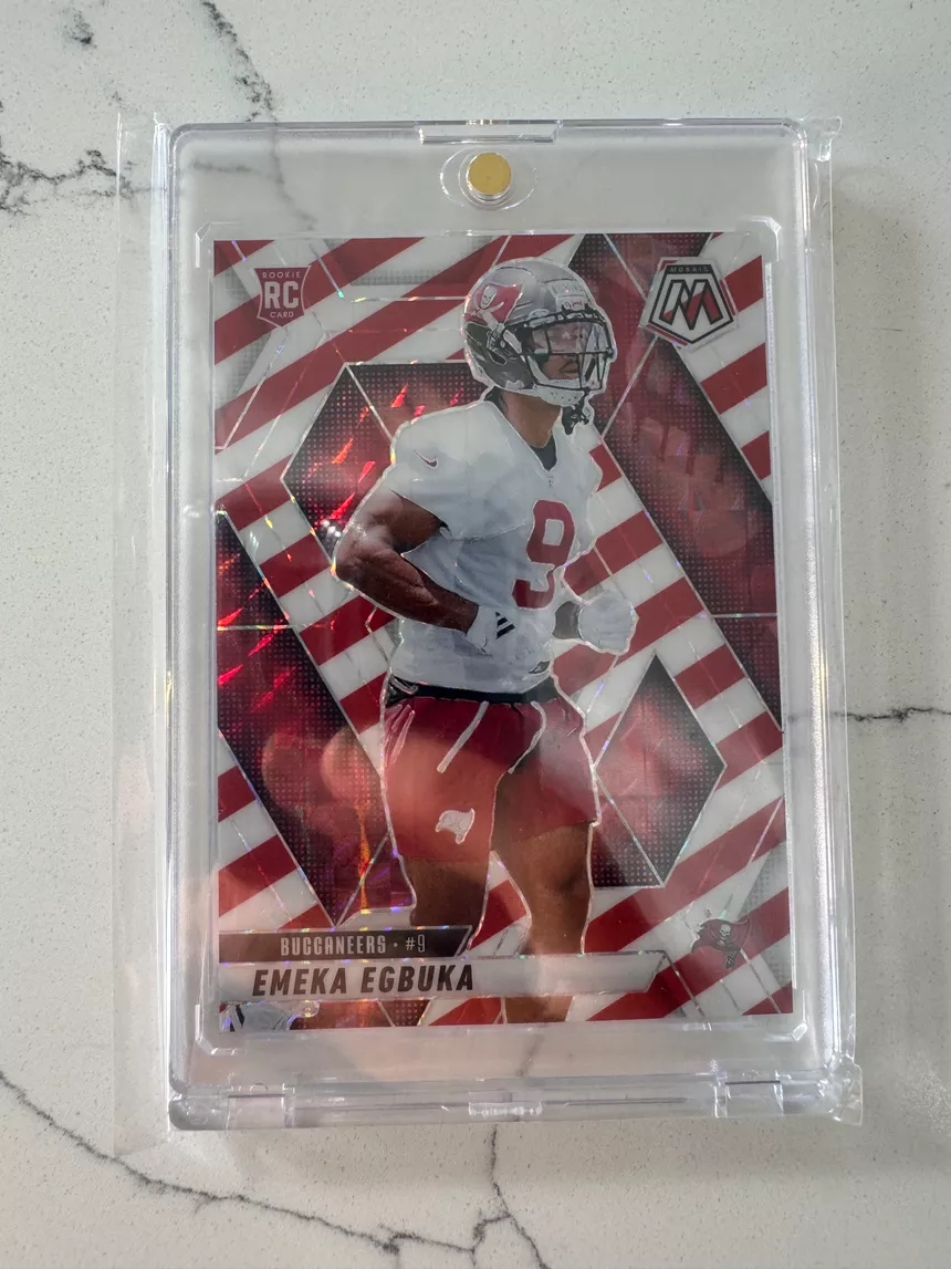 Emeka Egbuka #376 Mosaic RC Candy cane teeth