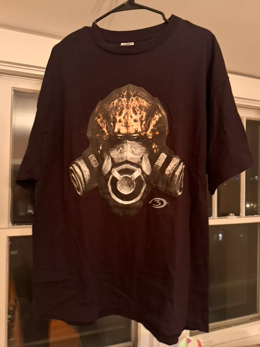 2007 Halo 3 Xbox 360 Grunt Head Promo T-Shirt Medium Y2K Gaming Rare Delta Y2K