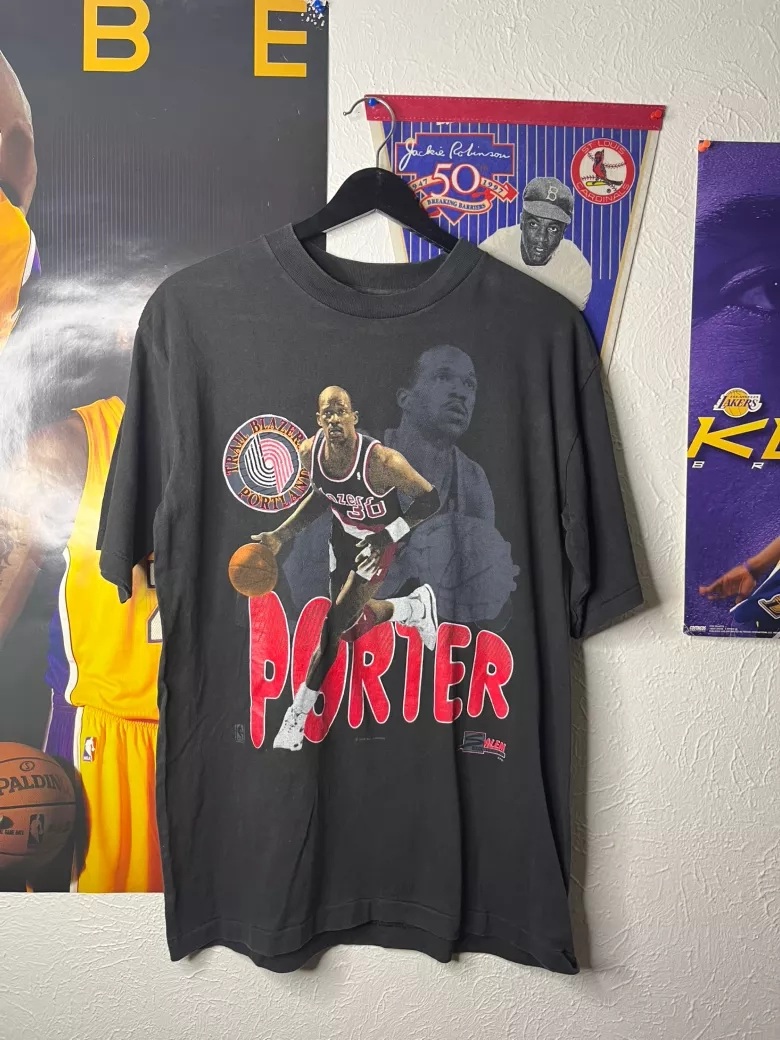 Vintage Terry Porter Portland Blazers NBA T-Shirt