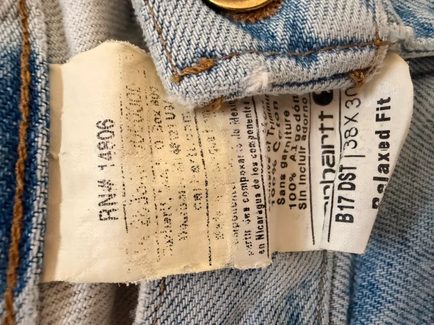 Carhartt Vintage Light Wash Denim Jeans