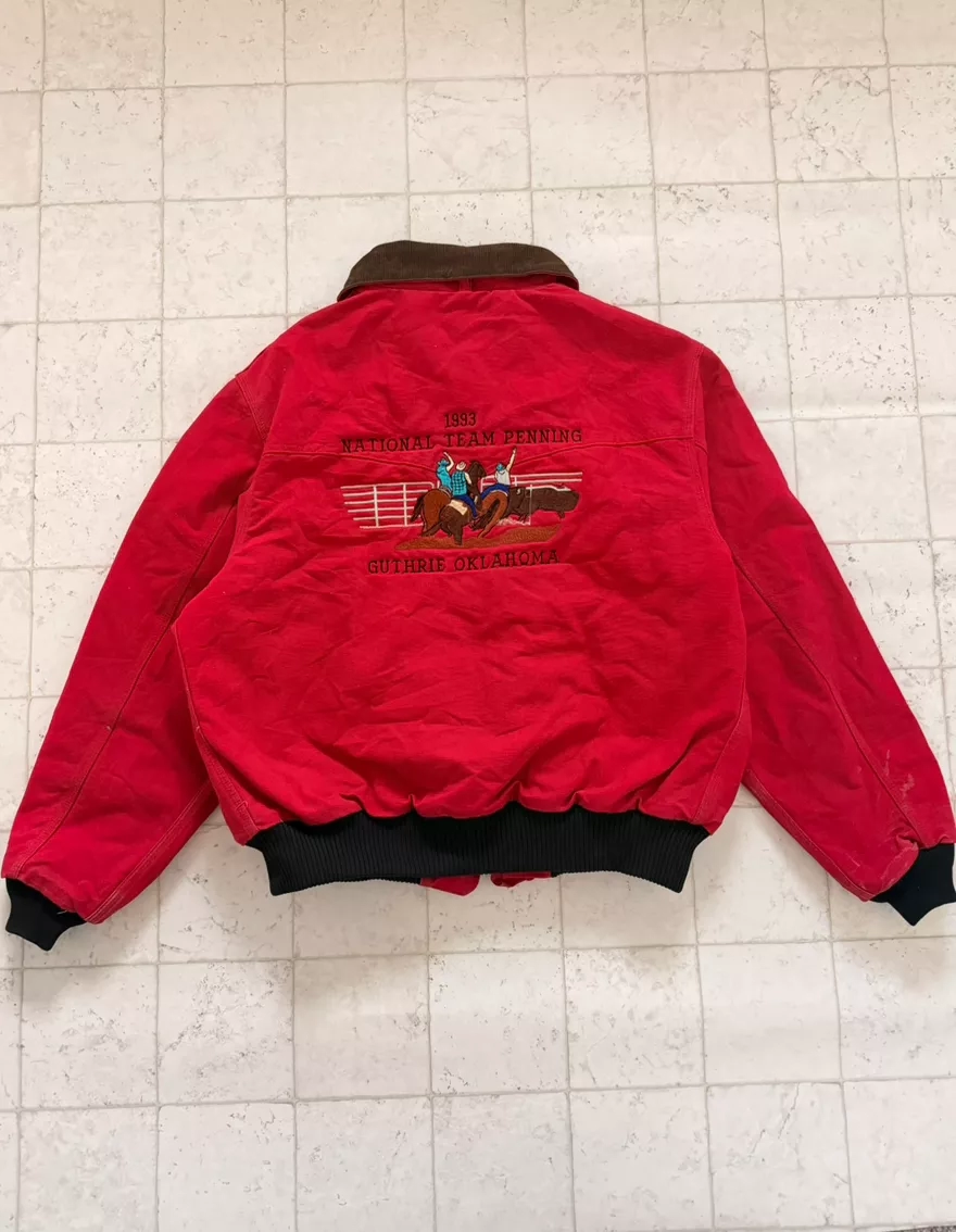 Carhartt Red Canvas Jacket - Vintage Workwear