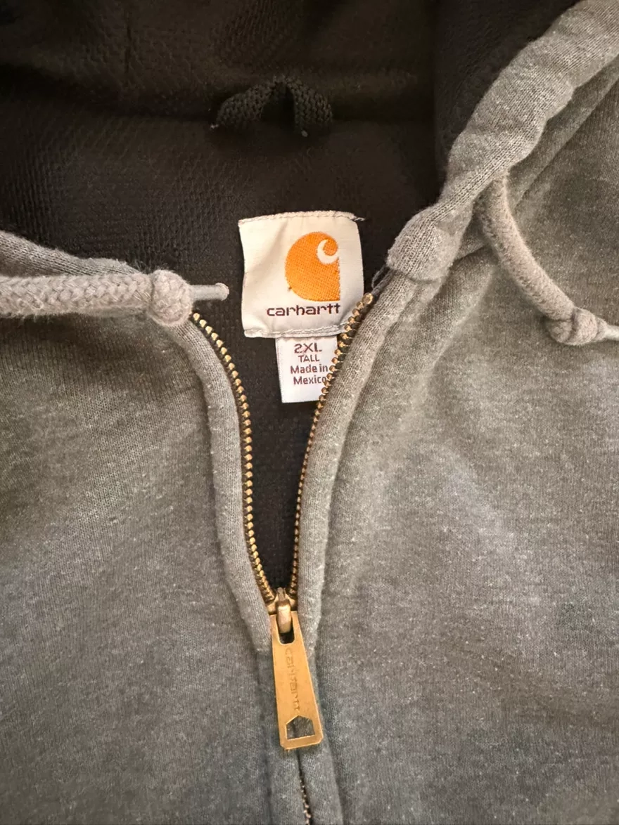 Carhartt Gray Full Zip Heavyweight Hoodie