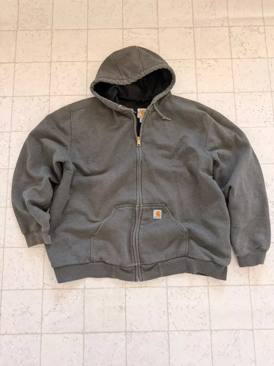 Carhartt Gray Full Zip Heavyweight Hoodie