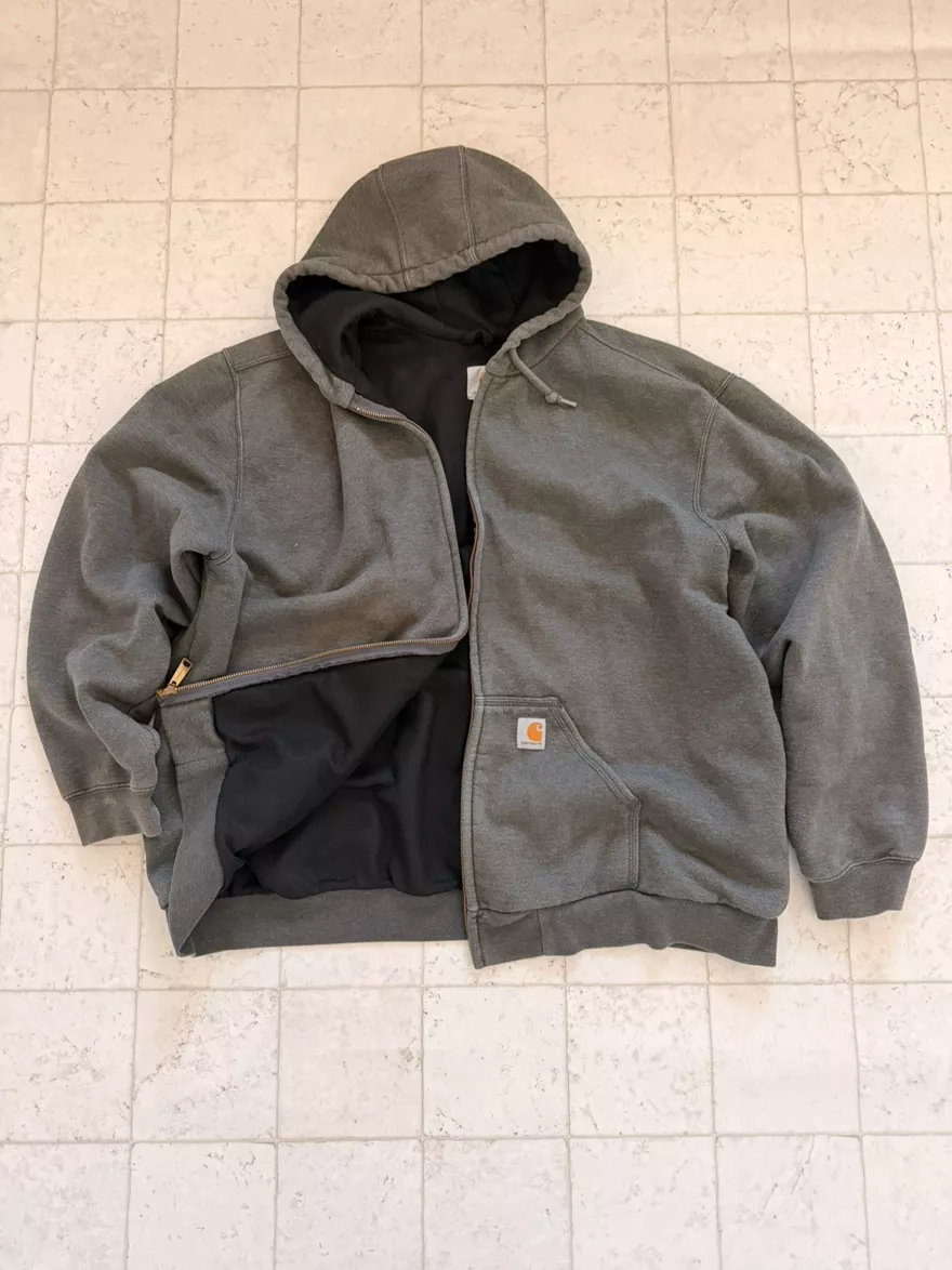Carhartt Gray Full Zip Heavyweight Hoodie