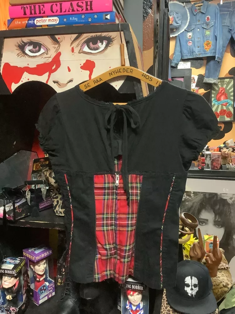 Vintsge Tripp Red Plaid Corset Style Top