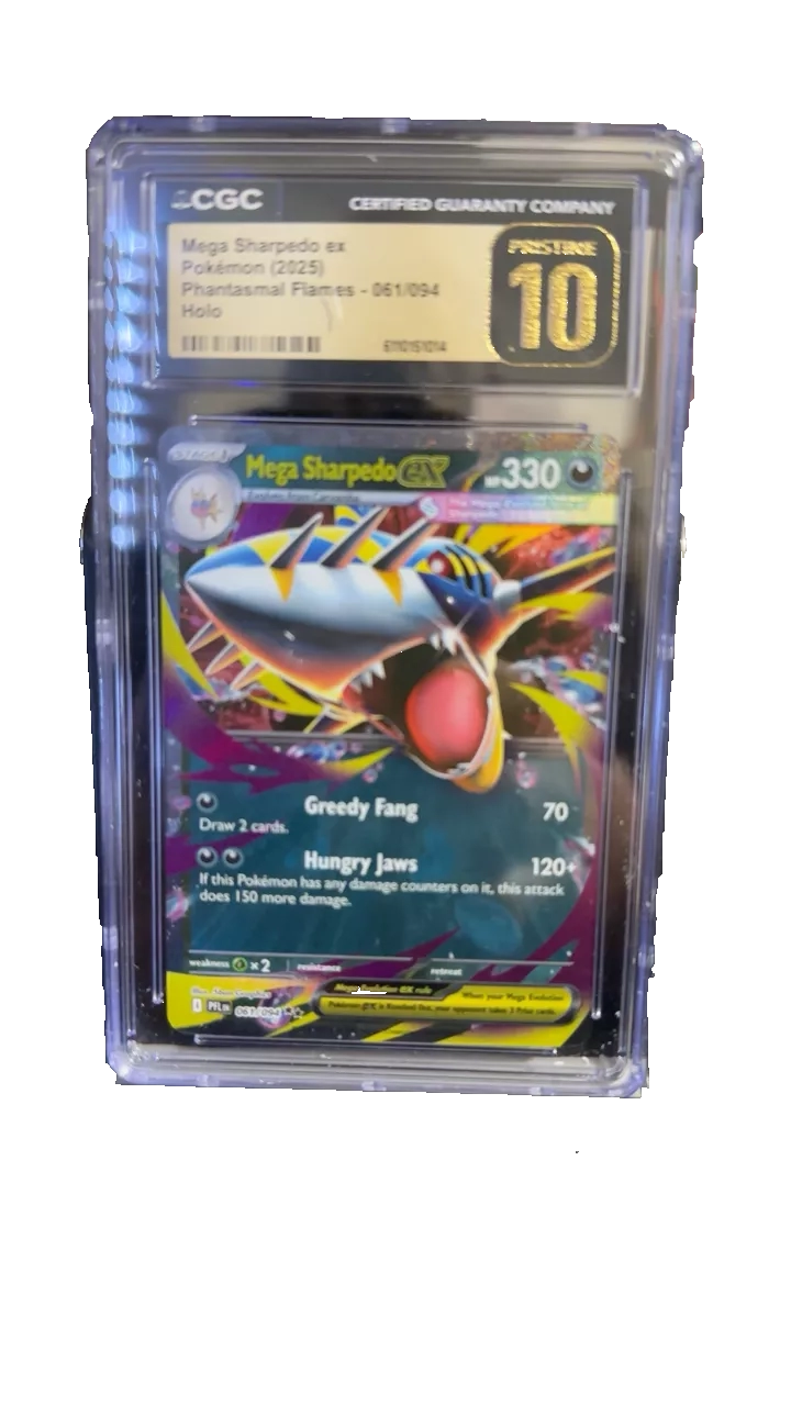 CGC 10 Mega Sharpedo ex - Pokemon Phantasmal Flames