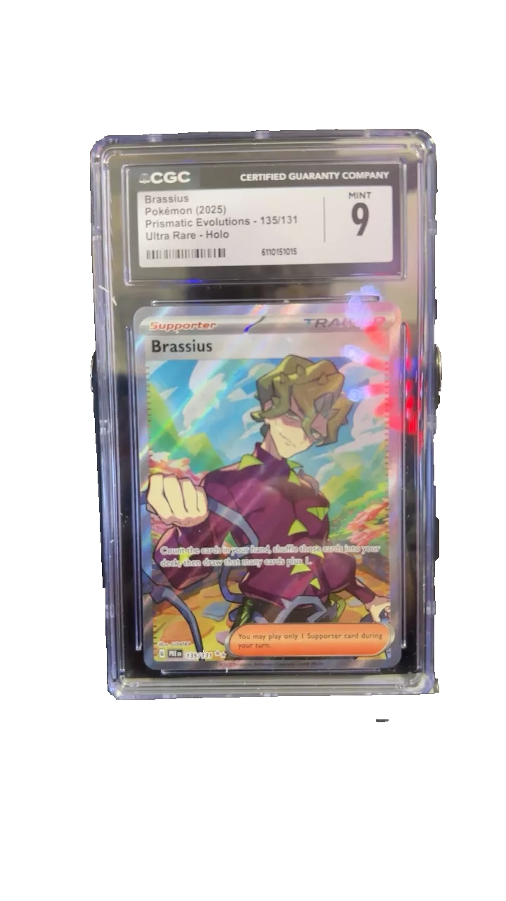 CGC 9 Brassius Pokemon Prismatic Evolutions 135/131 Ultra Rare Holo