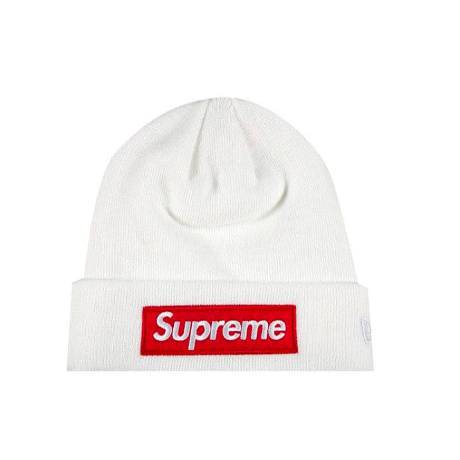Supreme Beanie White Red Box Logo
