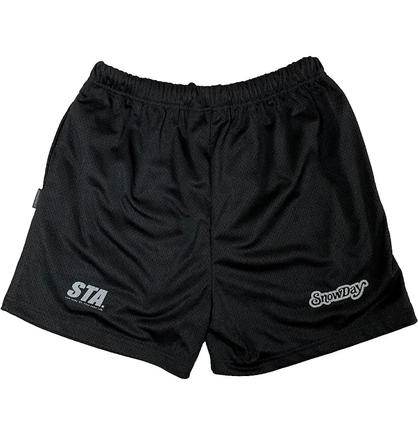 Snowday Black Mesh Shorts