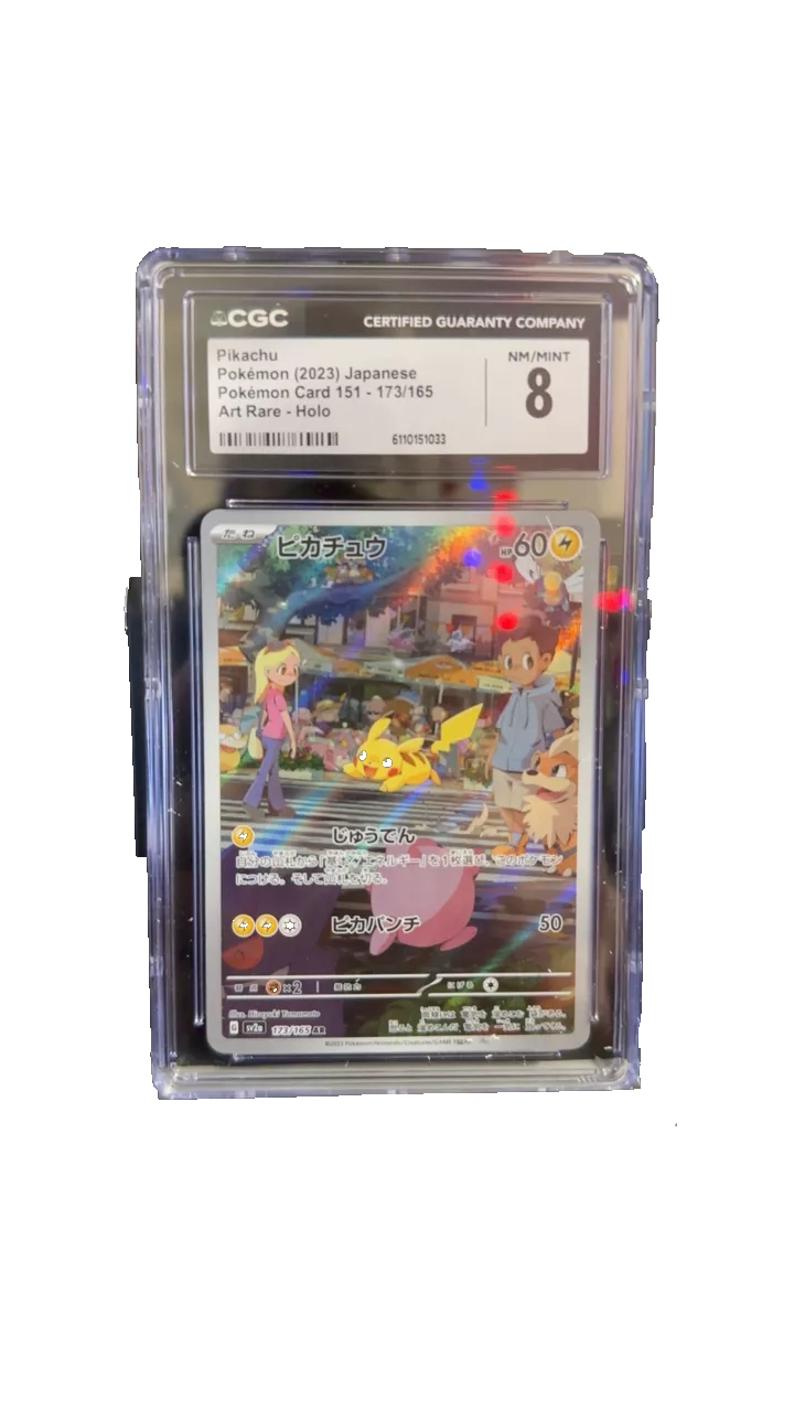 CGC 8 Pikachu 173/165 Japanese Pokémon Card