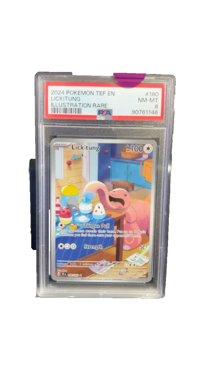 2024 Pokemon TEF EN Lickitung Illustration Rare #180 PSA 8