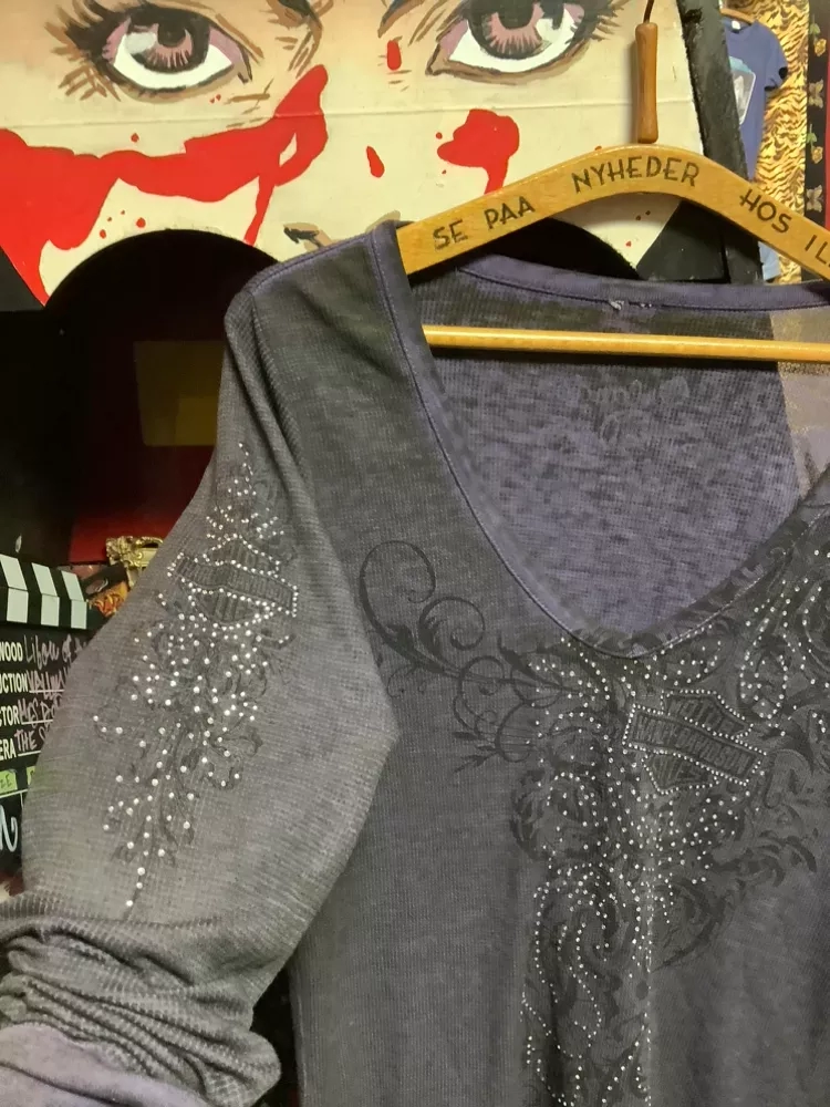 FeMMe Harley Davidson Embellished Thermal Top