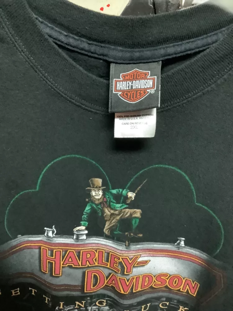 Vintage Harley-Davidson 'Getting Lucky' DesigN T