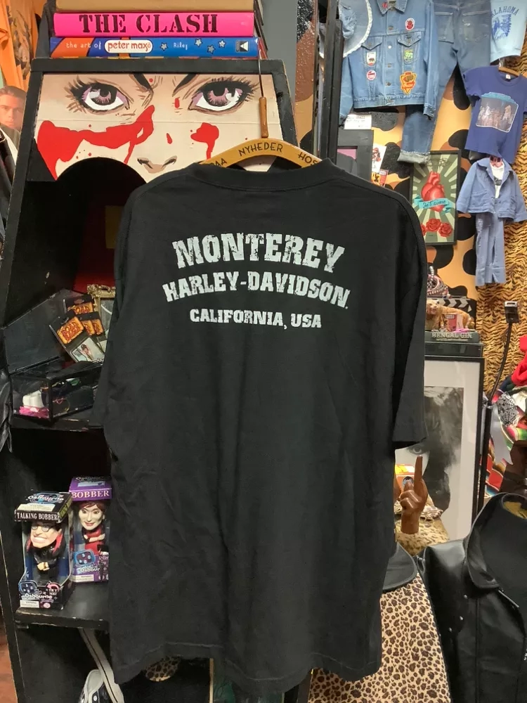 2018 NWT Monterey CaLifornia Harley-Davidson Black Graphic Tee