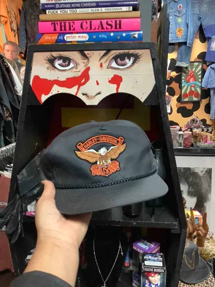 Vintage Harley-Davidson Eagle Patch Snapback Hat