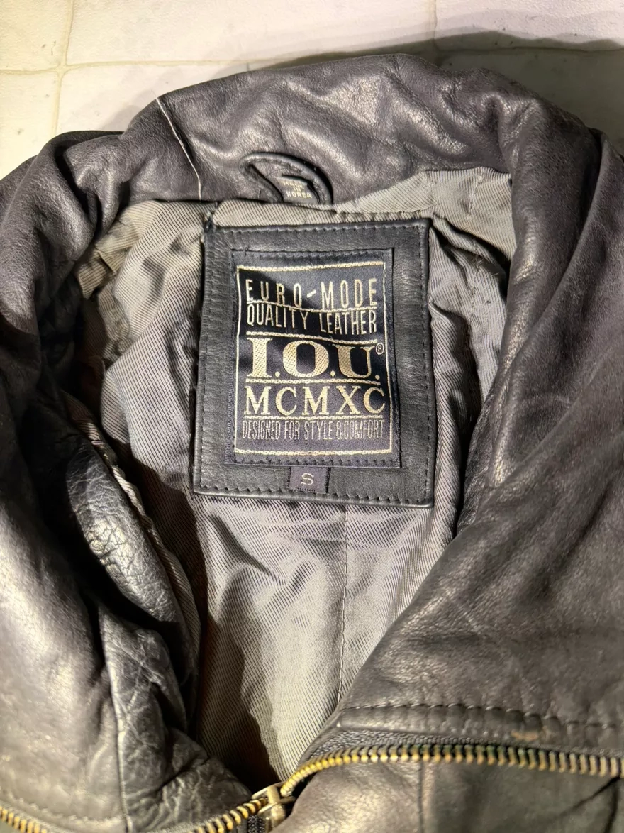 Vintage 'I.O.U' Leather Jacket