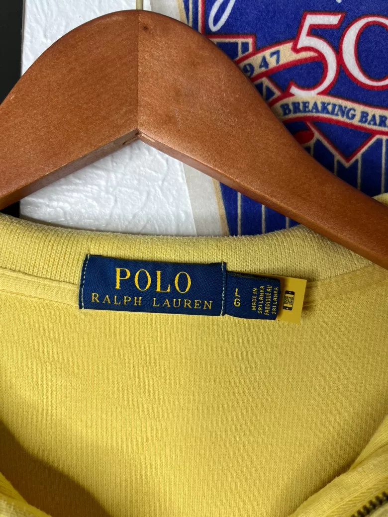 Vintage Polo Ralph Lauren Yellow Quarter Zip Pullover