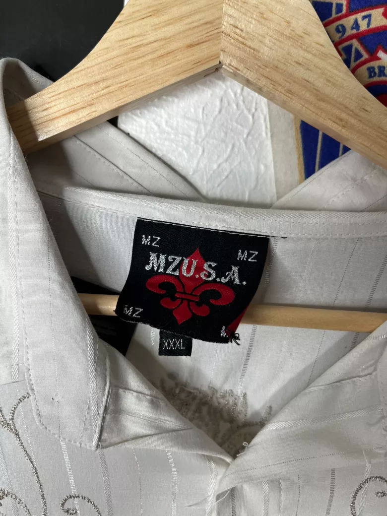 M2Z USA Embellished Button-Down Shirt