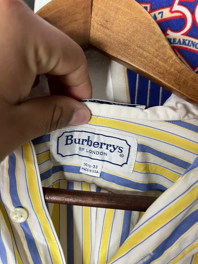 Burberrys Vintage Striped Button-Up Shirt