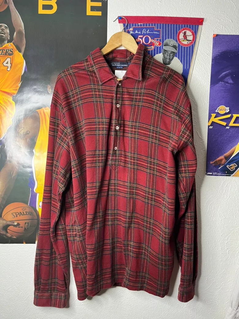 Vintage Polo Ralph Lauren Red Plaid Shirt