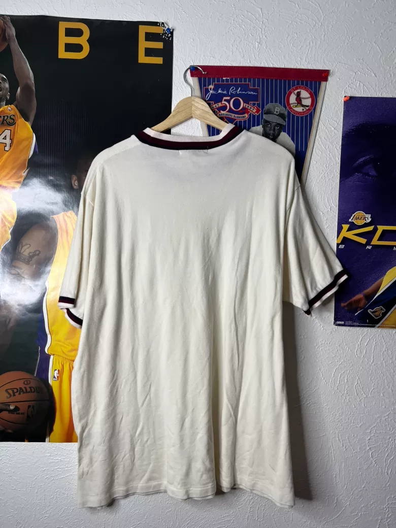 Vintage Polo Ralph Lauren Cream Ringer T-Shirt