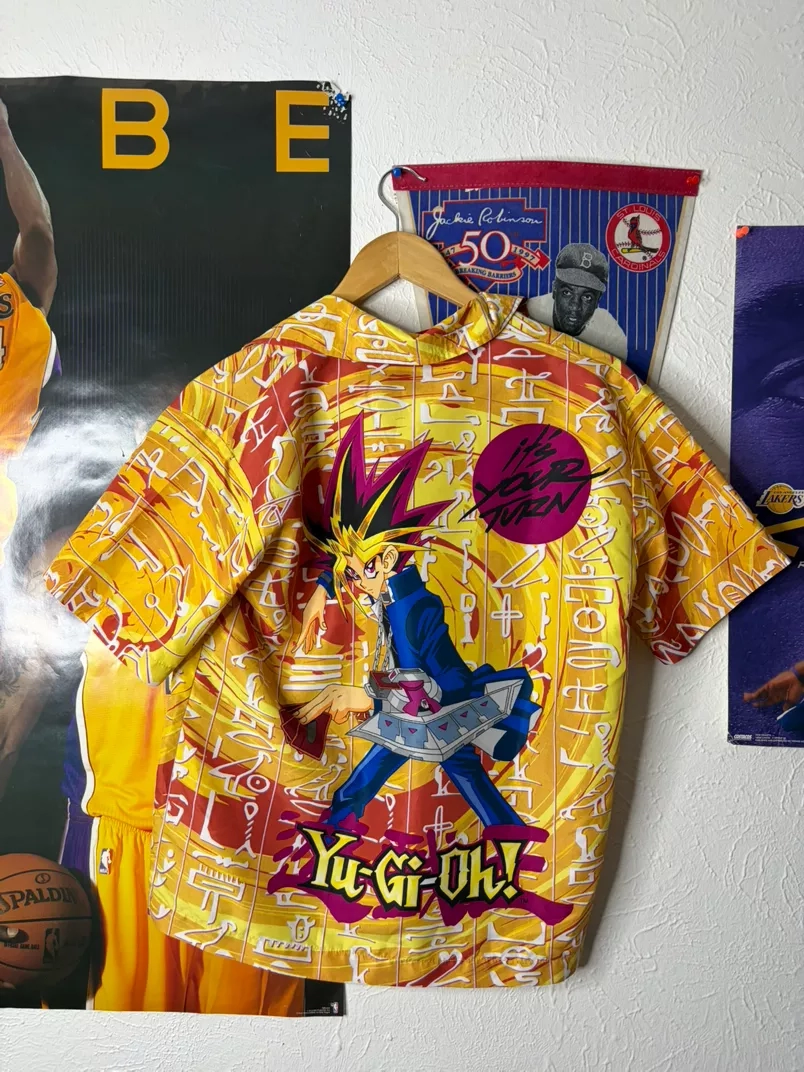 Yu-Gi-Oh! "It's Time To Duel" Graphic Button-Up Shirt