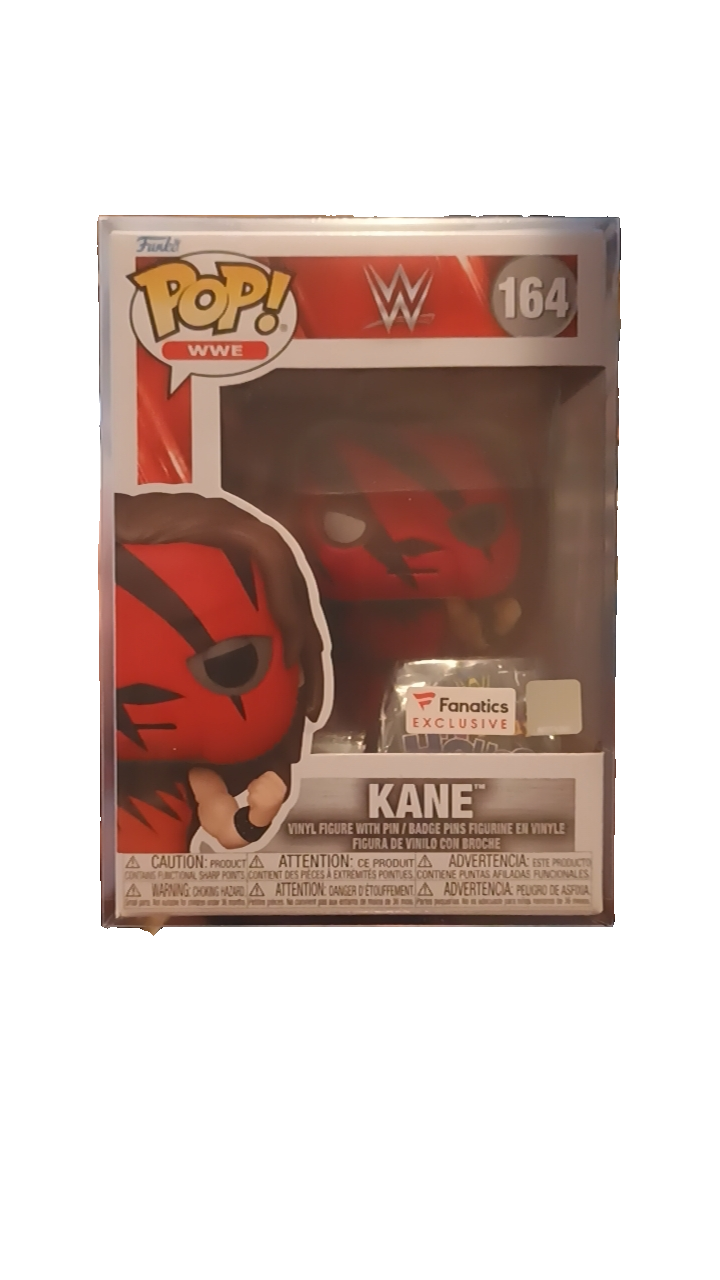 WWE Kane Funko Pop Vinyl Figure #164 with Fanatics Exclusive Pin