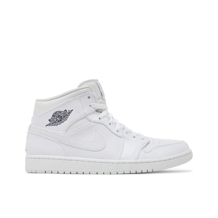 Jordan 1 Mid Triple White
