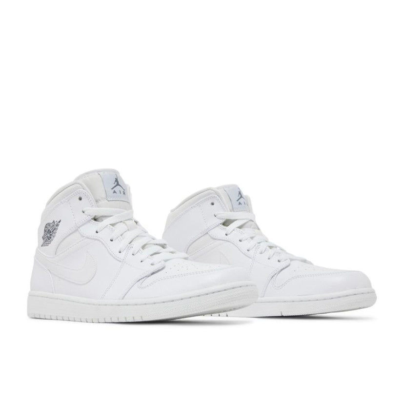 Jordan 1 Mid Triple White