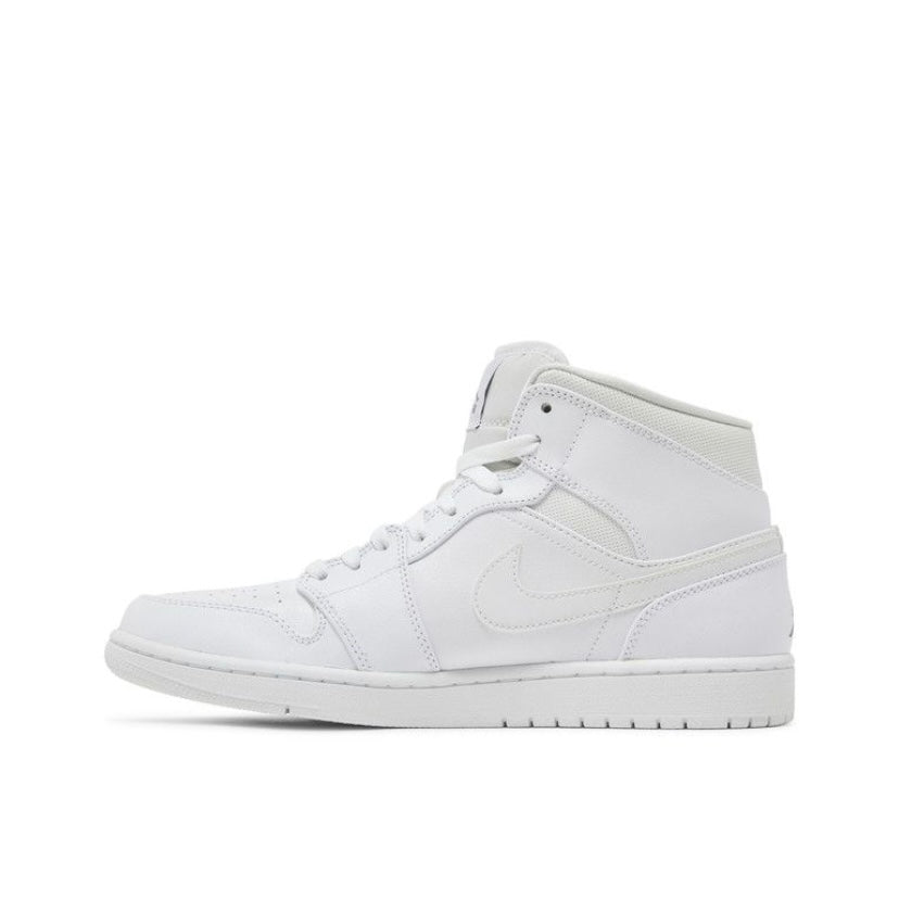 Jordan 1 Mid Triple White