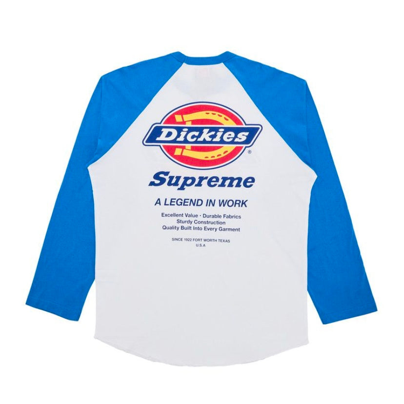 Supreme x Dickies Long Sleeve T Shirt Blue White