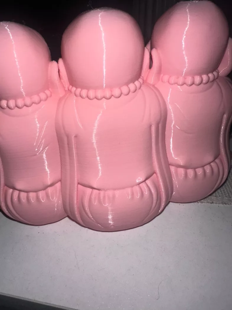 Three Pink Laughing Buddha Figurines - See, Speak, Hear No Evil