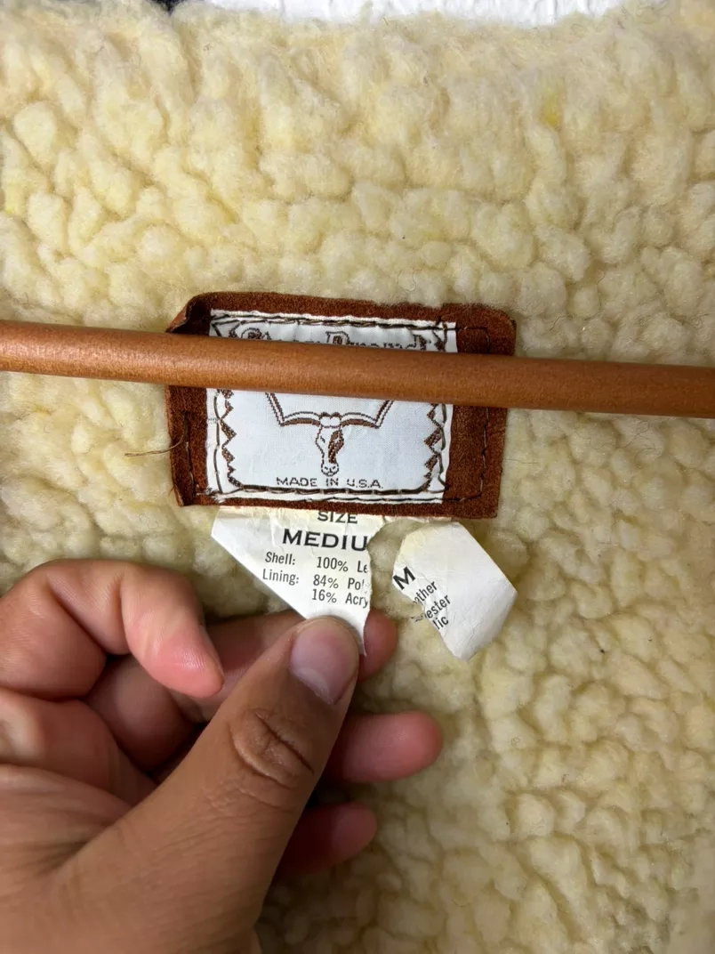 Vintage Suede Sherpa Lined Vest - Brown