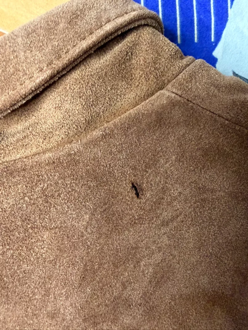 Vintage Brown Suede Sherpa Lined Western Vest