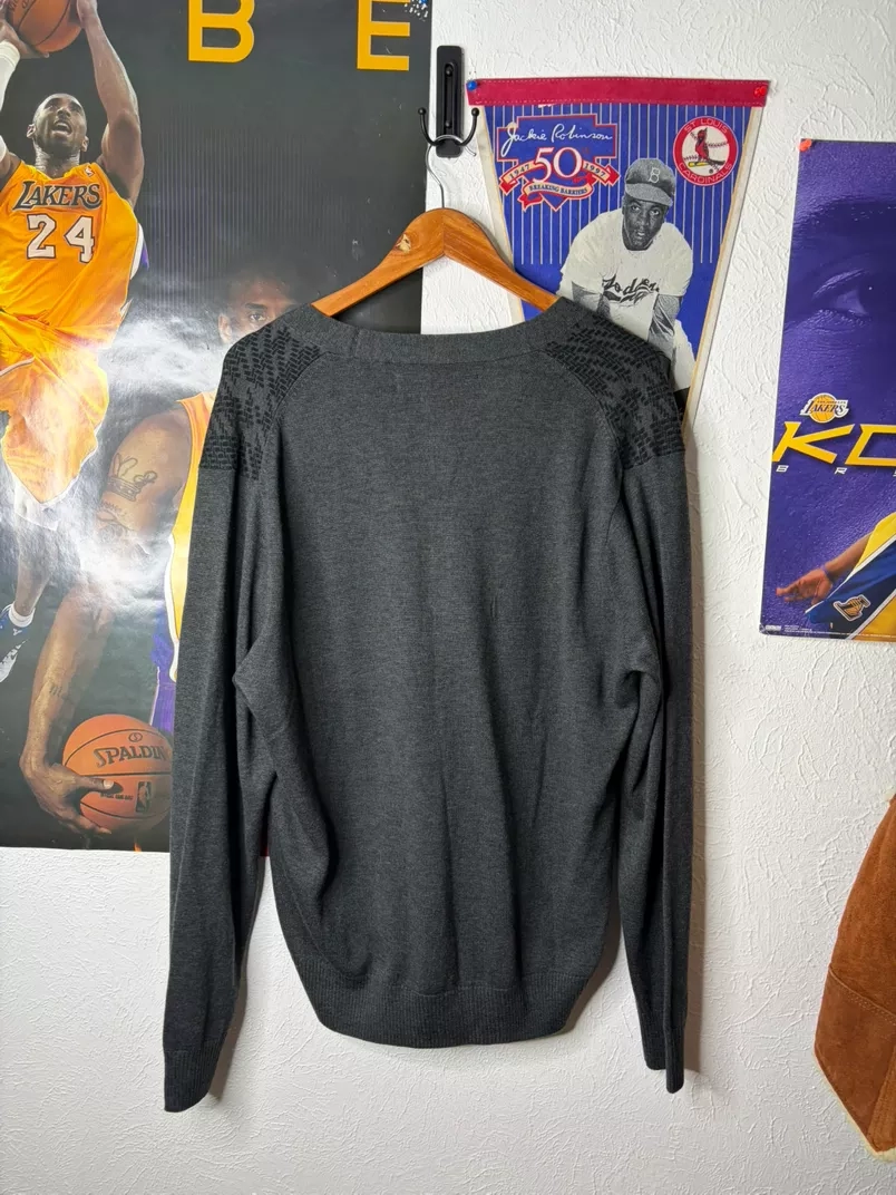 Classic Men's V-Neck Houndstooth Cardigan