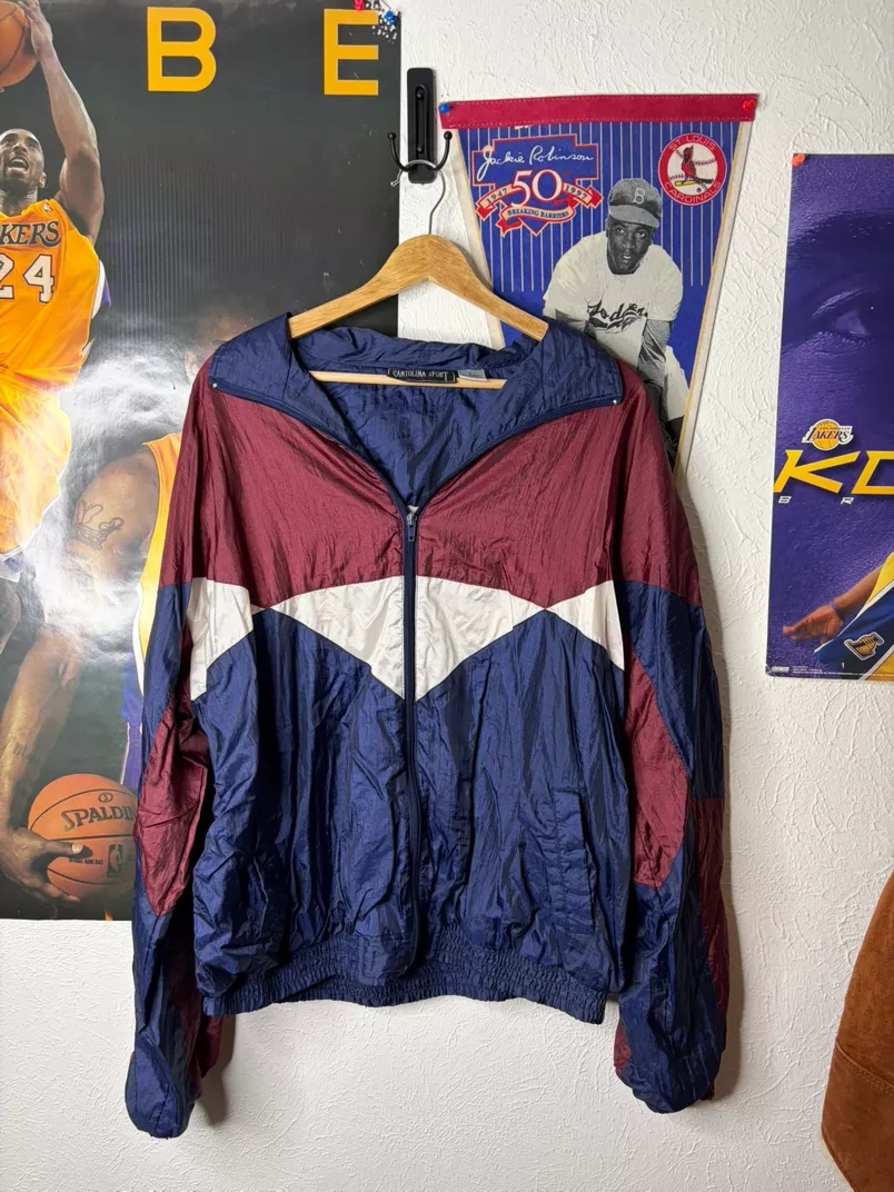 Vintage Colorblock Windbreaker Jacket