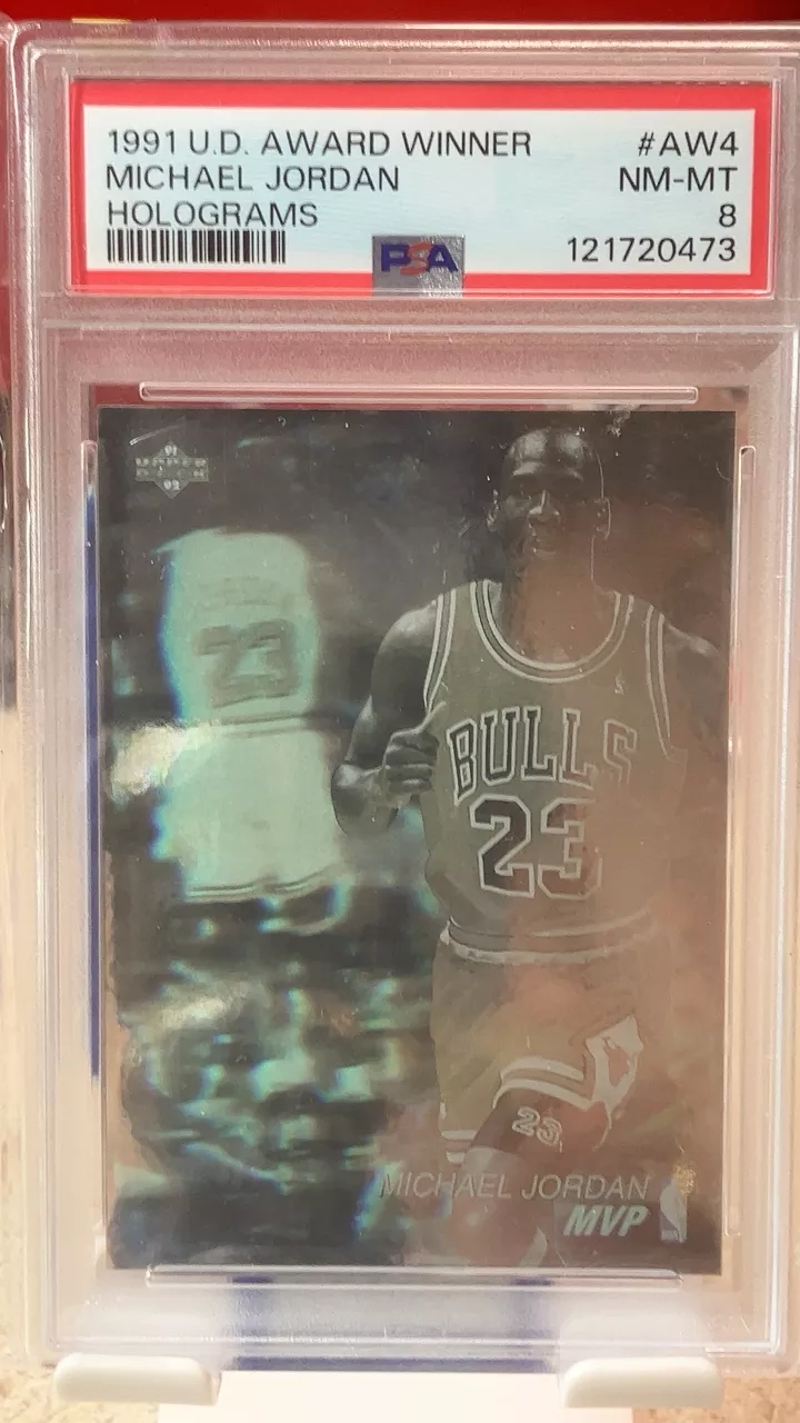 1991 Upper Deck Award Winner Michael Jordan Holograms PSA 8